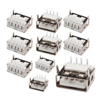 Gniazdo żeńskie USB AF10.0 krótki korpus 2-nóżki DIP - 10 szt - THT
