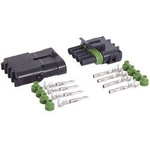 Złącze Weatherpack 4-PIN komplet - wtyk+gniazdo - złącze hermetyczne