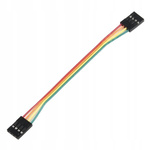 Przewód taśma 4-PIN - 40cm - raster 2.54 mm - żeńsko-żeński DuPont - Przejście - wtyki serw (Futaba)