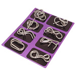 Puzzle Metalowe Typ D 8szt Łamigłówki Z Drutu Układanka Logiczna Blister