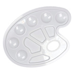 Paleta Malarska Na Farby Duża - 22,5x17cm - Biała Plastikowa Tacka