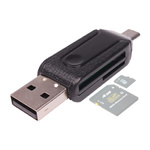 Adapter OTG USB - MicroUSB - Czytnik kart SD/T-Flash - OTG card reader